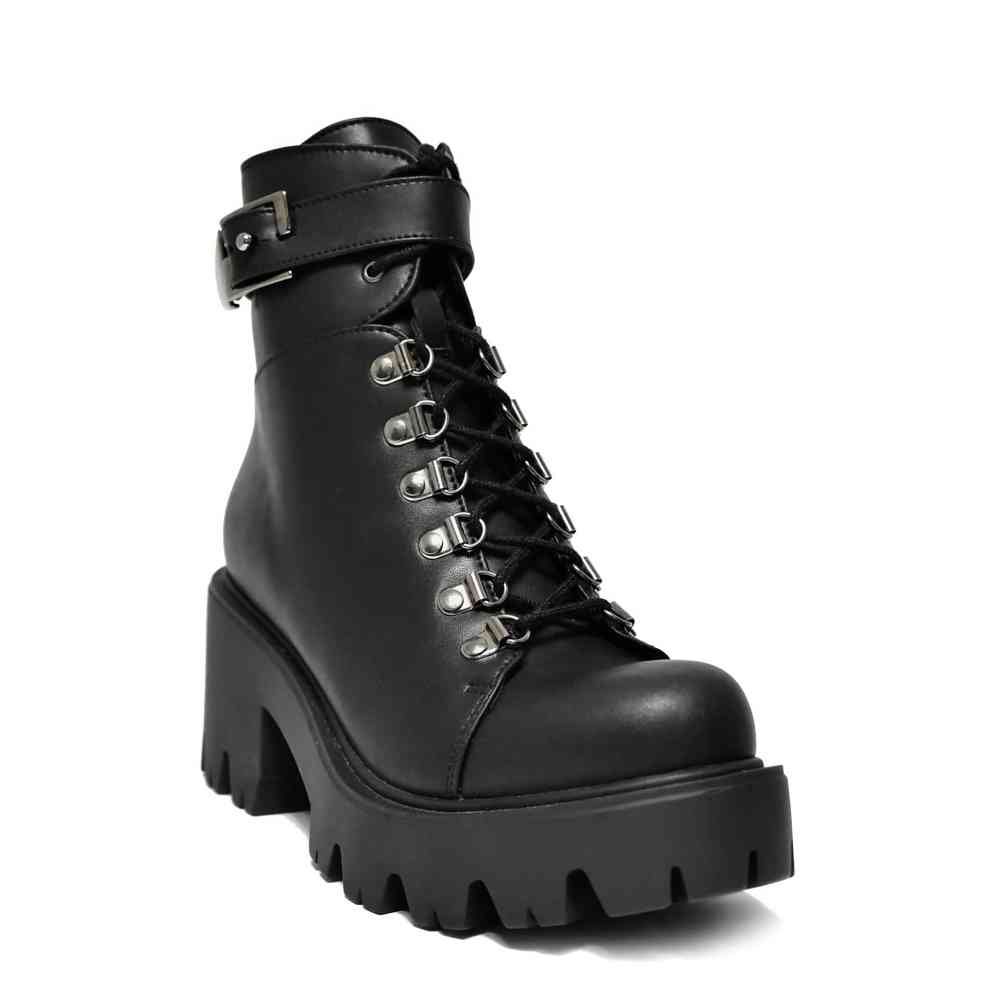 Altercore - Enid Vegan Platform Boots - Black
